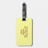 Kleurrijk bloemensilhouet konijntje Bagagelabel (Achterkant verticaal)