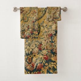 Kleurrijk bloementapijtpatroon bad handdoek