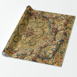 Kleurrijk bloementapijtpatroon cadeaupapier