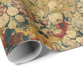 Kleurrijk  bloementapijtpatroon cadeaupapier (Rol Hoek)