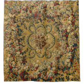 Kleurrijk bloementapijtpatroon douchegordijn (Voorkant)