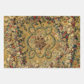 Kleurrijk  bloementapijtpatroon inpakpapier vel (Voorkant 3)