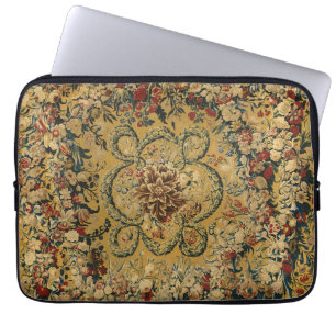Kleurrijk  bloementapijtpatroon laptop sleeve