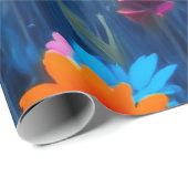 Kleurrijk bloemenveld cadeaupapier (Rol Hoek)