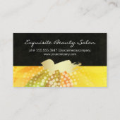 Kleurrijk bloemgoud geborsteld afsprakenkaartje (Achterkant)