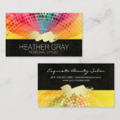 Kleurrijk bloemgoud geborsteld afsprakenkaartje (Voorkant / Achterkant)