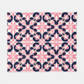 Kleurrijk Bloemig Abstract Patroon Fleece Deken (Voorkant (Horizontaal))