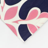 Kleurrijk Bloemig Abstract Patroon Fleece Deken (Hoek)