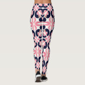 Kleurrijk Bloemig Abstract Patroon Leggings (Achterkant)