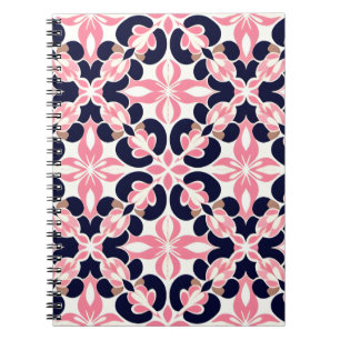 Kleurrijk Bloemig Abstract Patroon Notitieboek