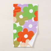 Kleurrijk bloemig eenvoudig tropisch bloempatroon bad handdoek (Handdoek)
