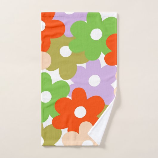 Kleurrijk bloemig eenvoudig tropisch bloempatroon bad handdoek (Handdoek)