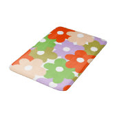 Kleurrijk bloemig eenvoudig tropisch bloempatroon badmat (Gekanteld)