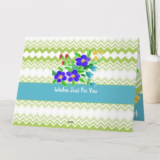 Kleurrijk bloemig en patroon kaart (Achterkant)