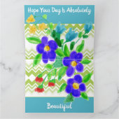 Kleurrijk bloemig en patroon kaart (Binnen)