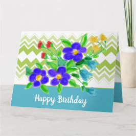 Kleurrijk bloemig en patroon kaart