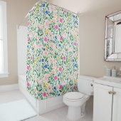 Kleurrijk Bloemig Gordijn voor de Douche (In situ)