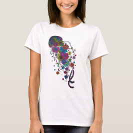 Kleurrijk Bloemig Kwallen Mandala Klassiek T-Shirt