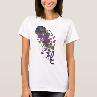 Kleurrijk Bloemig Kwallen Mandala Klassiek T-Shirt
