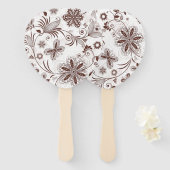 Kleurrijk bloemig naadloos patroon handwaaier (Voorkant en achterkant)