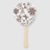 Kleurrijk bloemig naadloos patroon handwaaier (Achterkant)