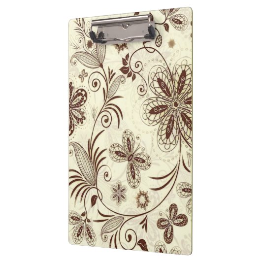 Kleurrijk bloemig naadloos patroon klembord (Links)