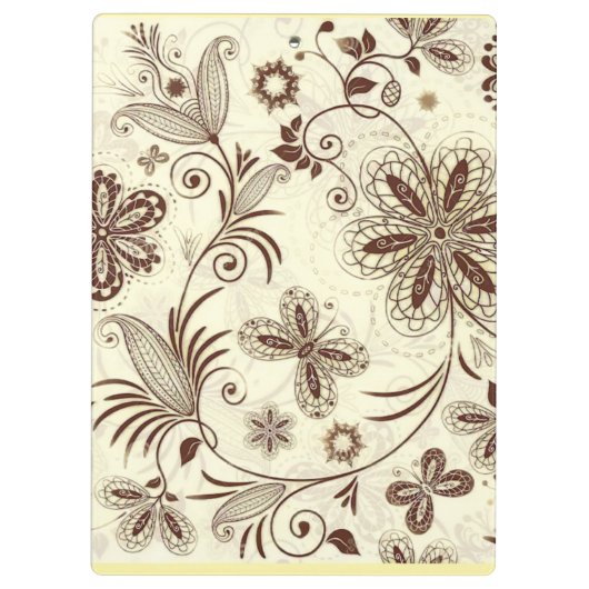 Kleurrijk bloemig naadloos patroon klembord (Achterkant)