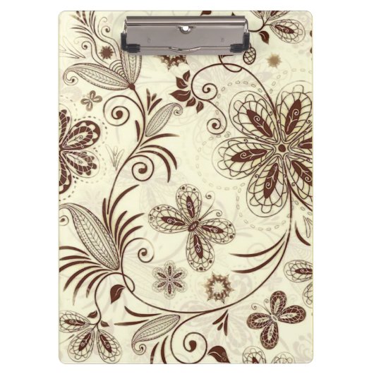Kleurrijk bloemig naadloos patroon klembord (Voorkant)