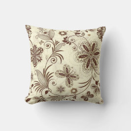 Kleurrijk bloemig naadloos patroon kussen