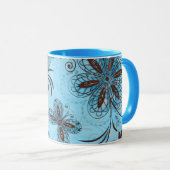 Kleurrijk bloemig naadloos patroon mok (Voorkant rechts)