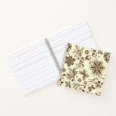 Kleurrijk bloemig naadloos patroon notitieboek (Binnen)