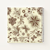 Kleurrijk bloemig naadloos patroon notitieboek (Achterkant)