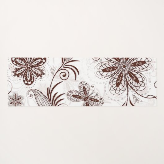 Kleurrijk bloemig naadloos patroon yogamat (Achterkant (horizontaal))