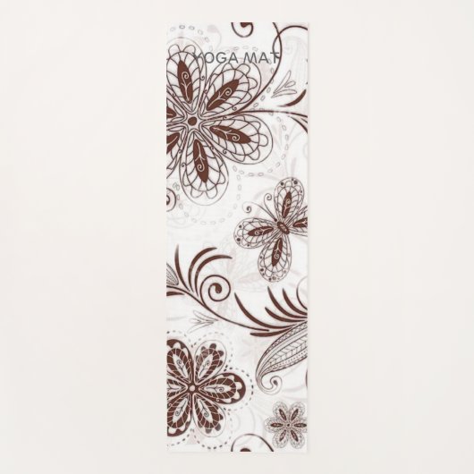 Kleurrijk bloemig naadloos patroon yogamat (Voorkant)