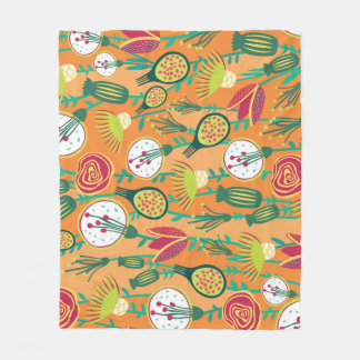 Kleurrijk bloemig naadloos patroonontwerp fleece deken