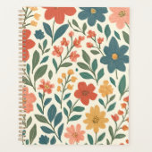 Kleurrijk bloemig planner notitieboek – botanisch (Voorkant)