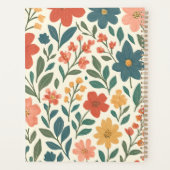 Kleurrijk bloemig planner notitieboek – botanisch (Achterkant)