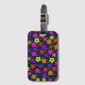 Kleurrijk Bloemmotief Bagagelabel (Voorkant (verticaal))