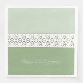 Kleurrijk bloemmotief bijgesneden servet