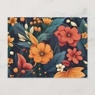 Kleurrijk Bloemmotief Briefkaart
