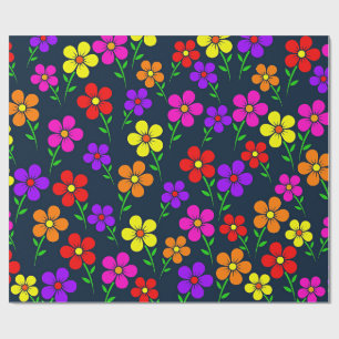 Kleurrijk Bloemmotief Cadeaupapier