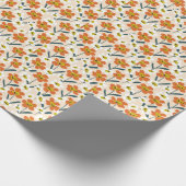 Kleurrijk, bloemmotief. cadeaupapier (Hoek)