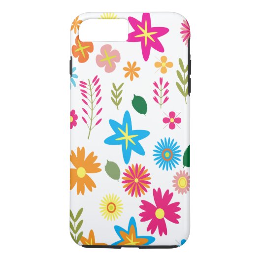Kleurrijk Bloemmotief Case-Mate iPhone Case (Achterkant)