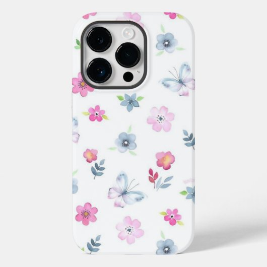 Kleurrijk bloemmotief Case-Mate iPhone case (Achterkant)