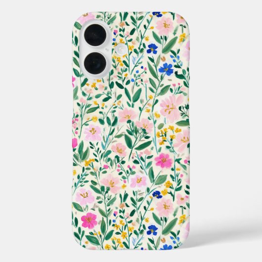 Kleurrijk Bloemmotief Case-Mate iPhone Case (Achterkant)