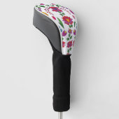 Kleurrijk Bloemmotief Golfheadcover (Schuin)