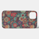 Kleurrijk bloemmotief in cartoonstijl Case-Mate iPhone case (Achterkant (horizontaal))