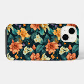 Kleurrijk Bloemmotief iPhone Hoesje (Achterkant horizontaal)