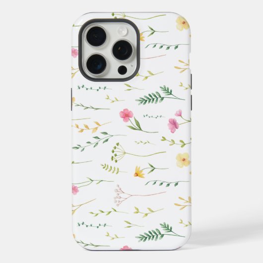 Kleurrijk Bloemmotief iPhone Hoesje (Achterkant)