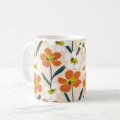 Kleurrijk, bloemmotief. koffiemok (Voorkant links)